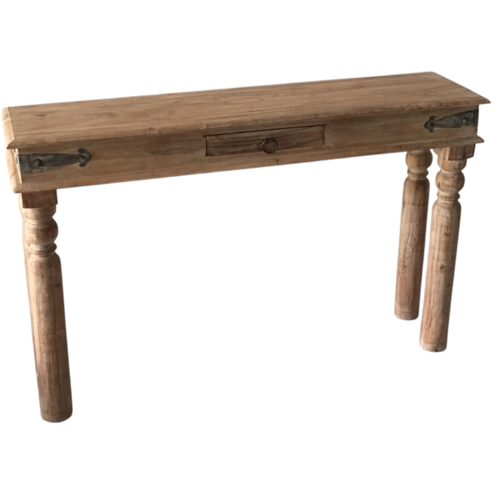 Acacia Home Brown Wooden Console Table Image 2