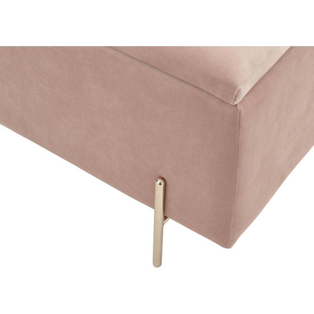 GFW Mystica Blush Pink Velvet Ottoman Storage Bench Image 9