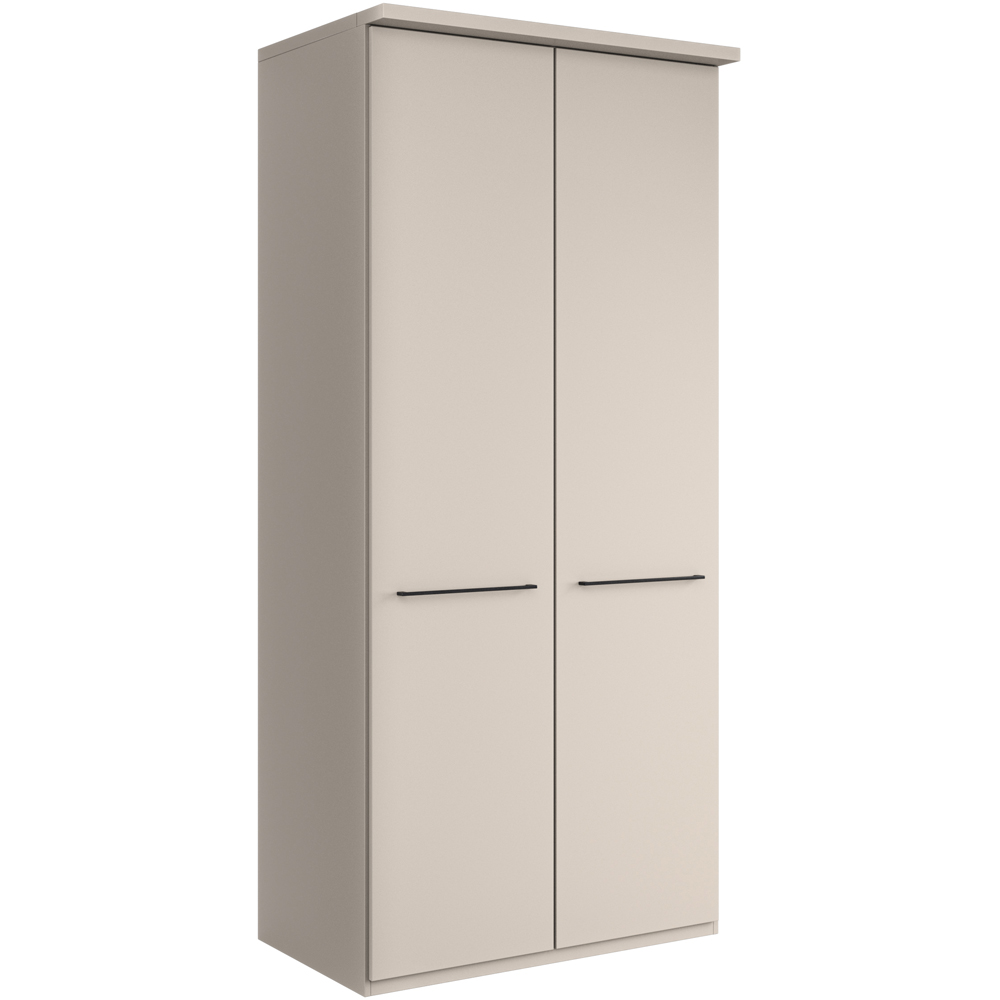 Homebase Cortiva Champagne and Slate 2 Door Hinged Wardrobe Image 2