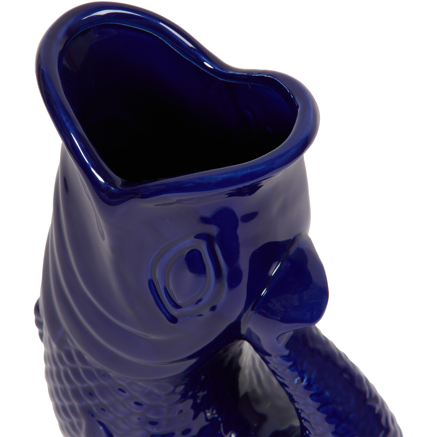Ceramic Blue Koi Fish Jug 25.8cm | Homebase