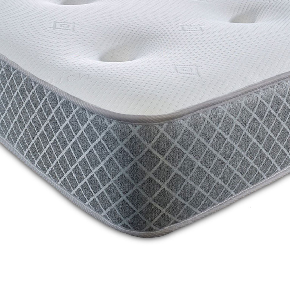 Starlight Beds Small Double Tufted Hybrid Memory Foam and Spring Mattress Image 3