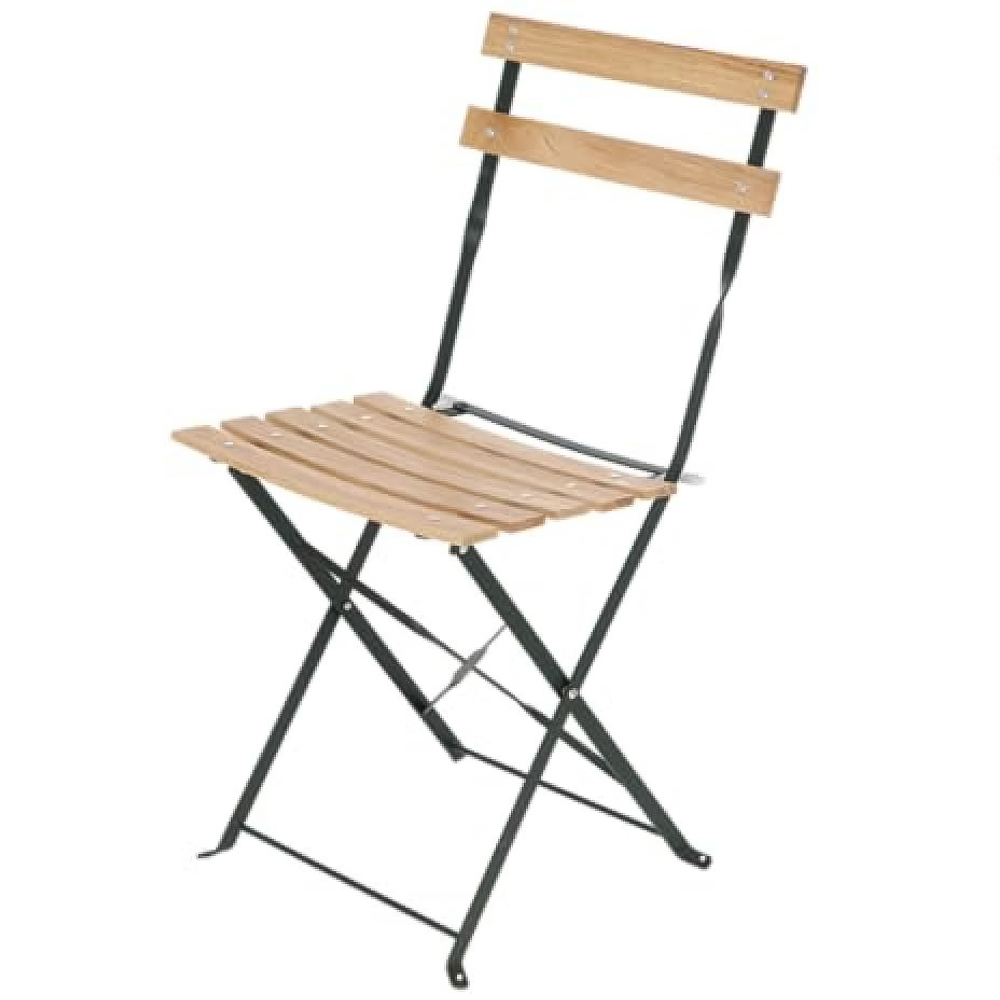 Fallen Fruits Wooden and Metal French Bistro Chair Image 2