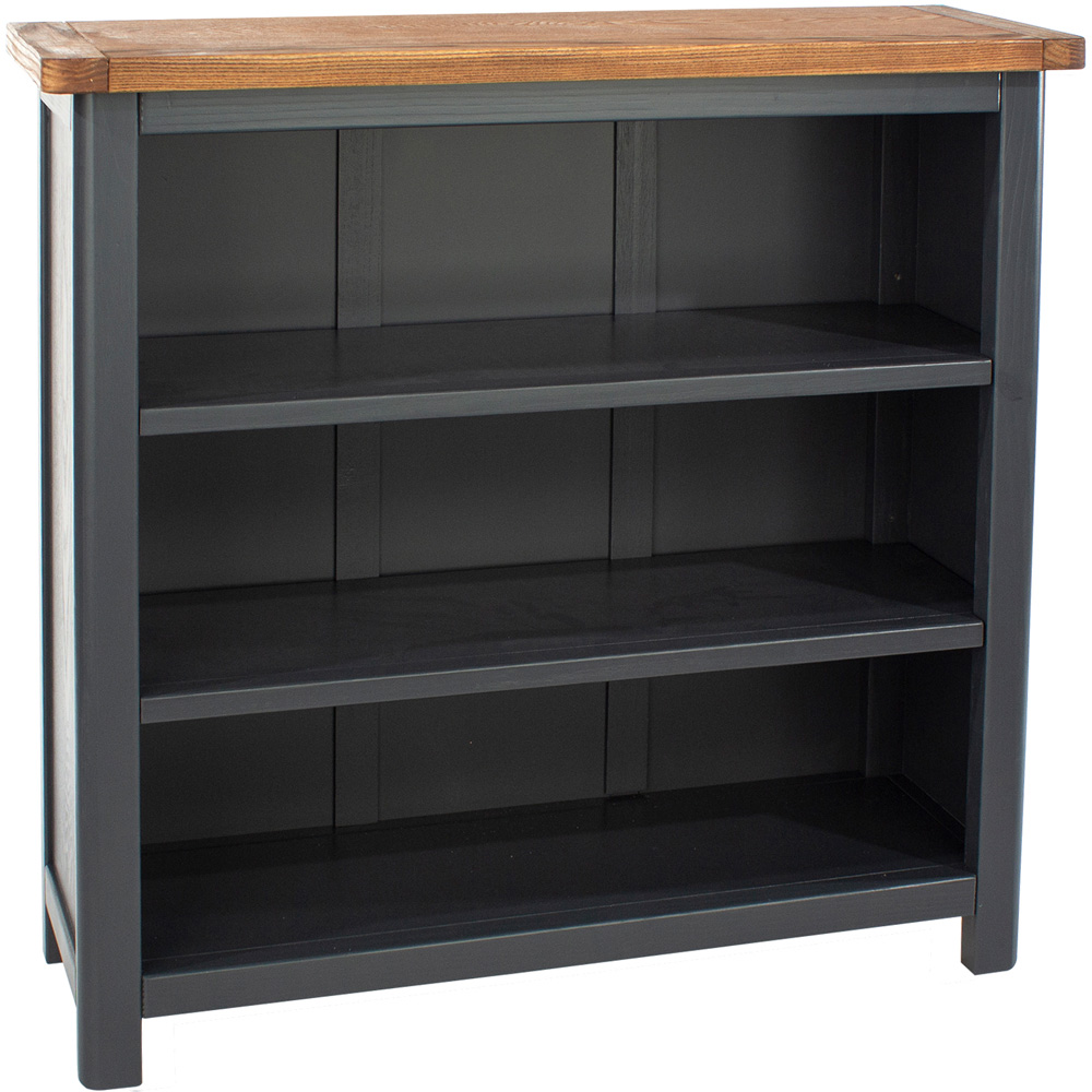 Core Products Dunkeld 3 Shelf Midnight Blue Low Bookcase Image 4