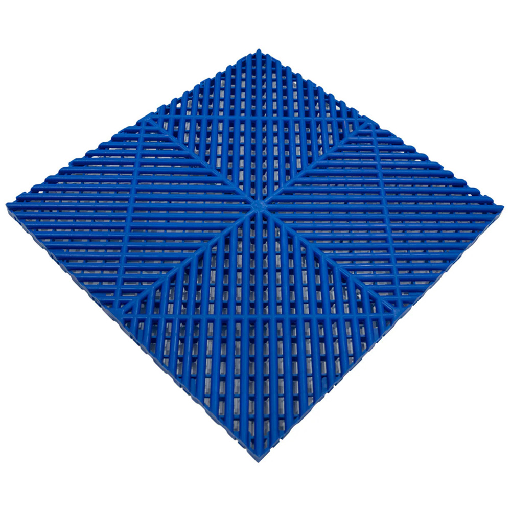 Monstershop 120 Blue Vented Garage Floor Tiles with Edges Image 3