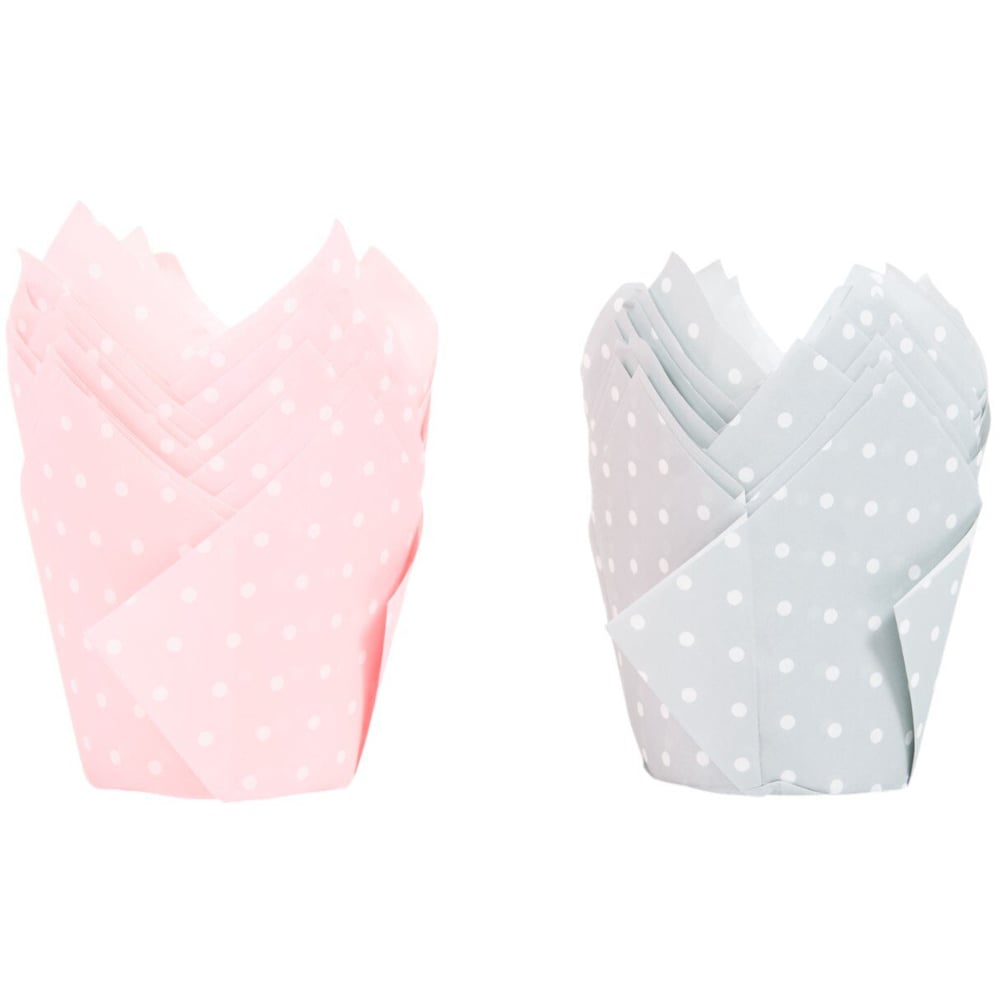 Pack of 24 Pink and Sage Muffin Cases Image 3