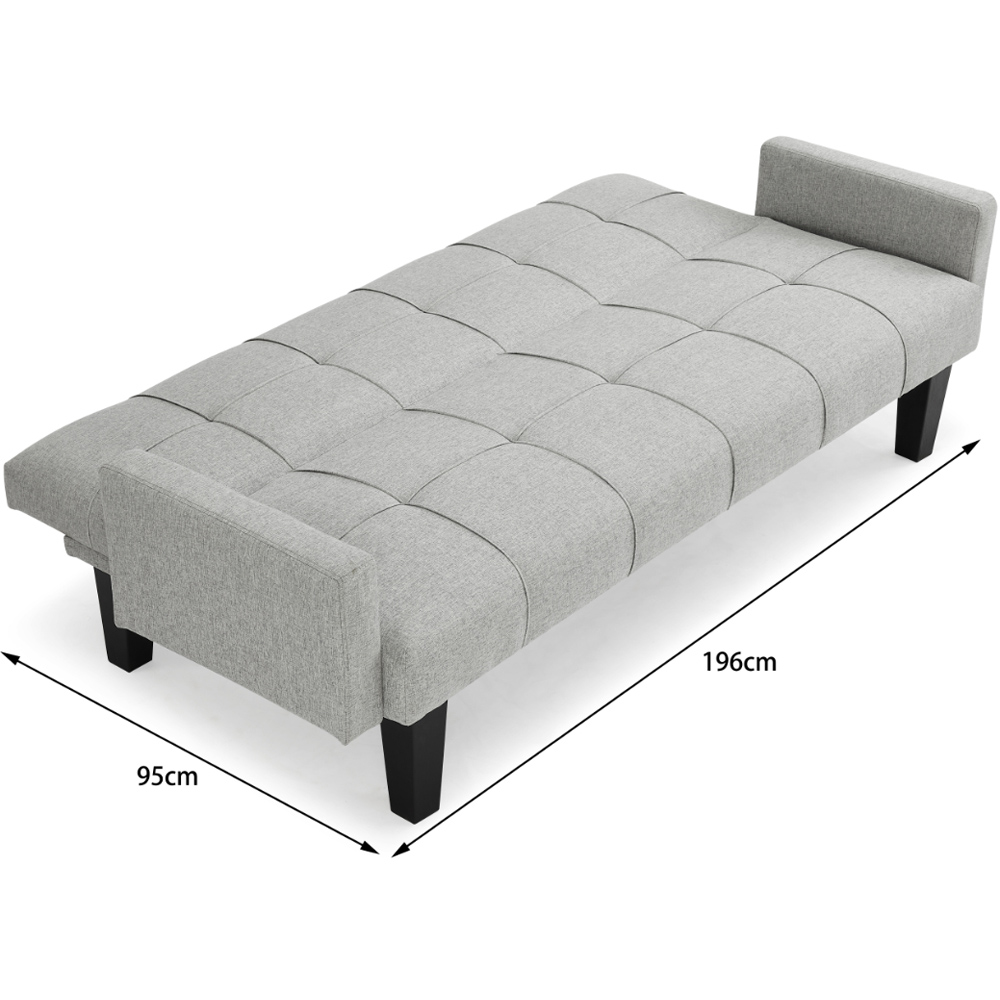 Home Detail Levine Double Sleeper Light Grey Fabric Sofa Bed Image 8