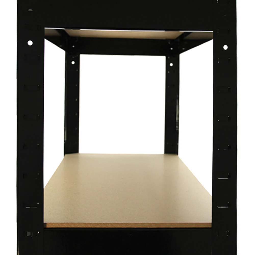 Monster Racking T-Rax Heavy Duty Black Shelving Unit 75cm 4 Pack Image 5