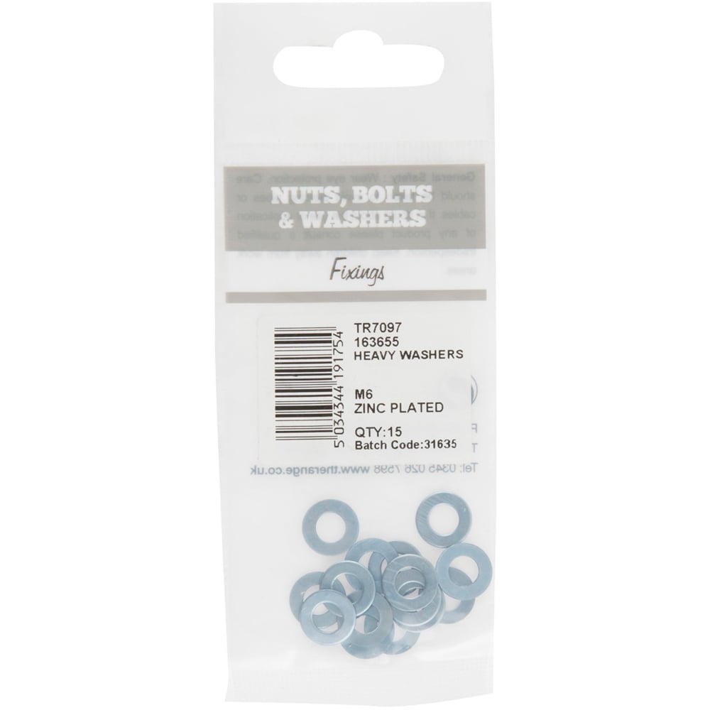 Hiatt M6 Hex Bolt Heavy Washer 15 Pack Image