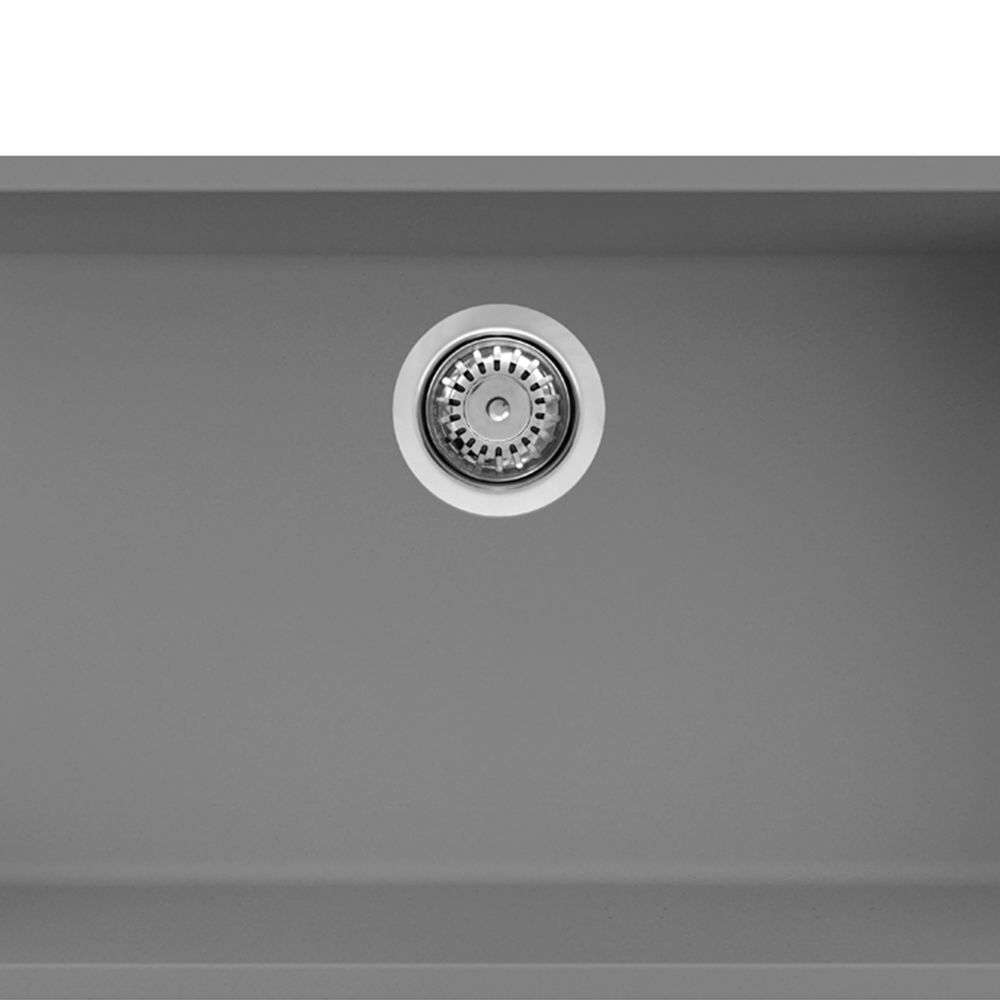 Reginox Quadra 130 TT Grey Square Granite Sink 400 x 720mm Image 2