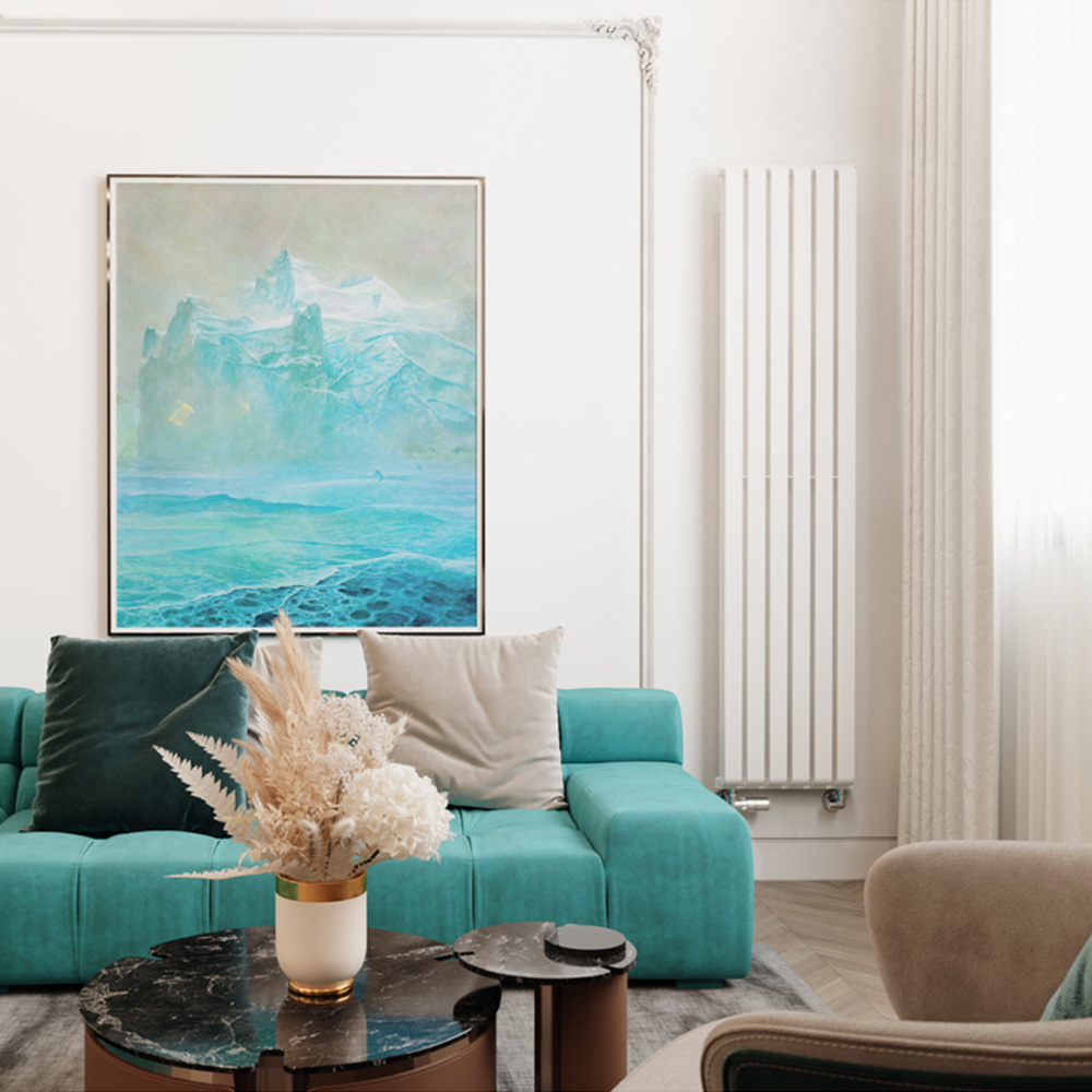 Terma Warp Room 3870 BTU Matt White Radiator 1800 x 395mm Image 7