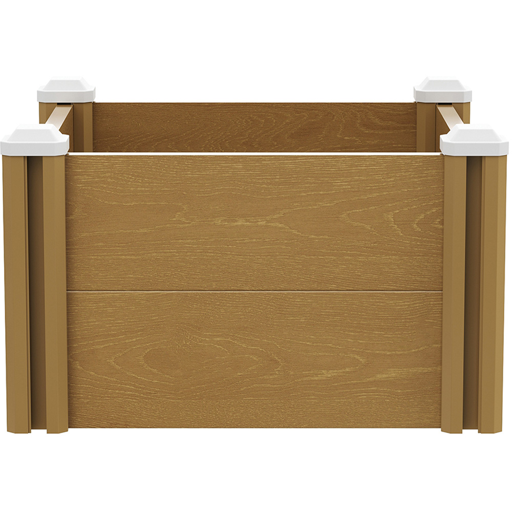 Living and Home Woodgrain Effect Plastic Raised Garden Bed 54 x 54cm Image 4