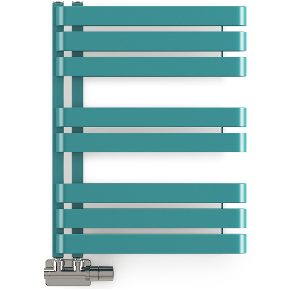 Terma Warp S Matt Teal Heated Towel Rail 1535 BTU 655 x 500mm Image 3