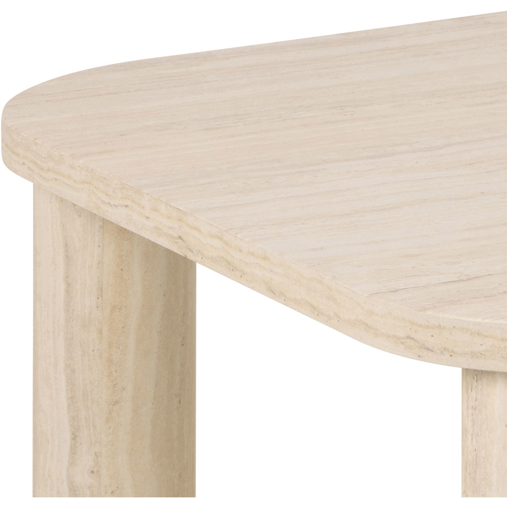 Florence Solano Light Travertine Rectangular Coffee Table Image 4