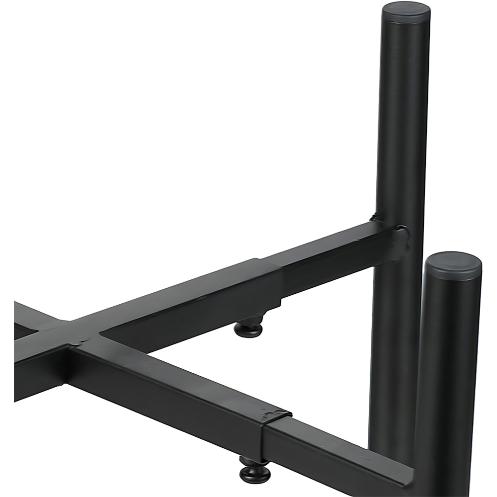 Living and Home Black Height Adjustable Metal Plant Stand 18-26cm Image 4