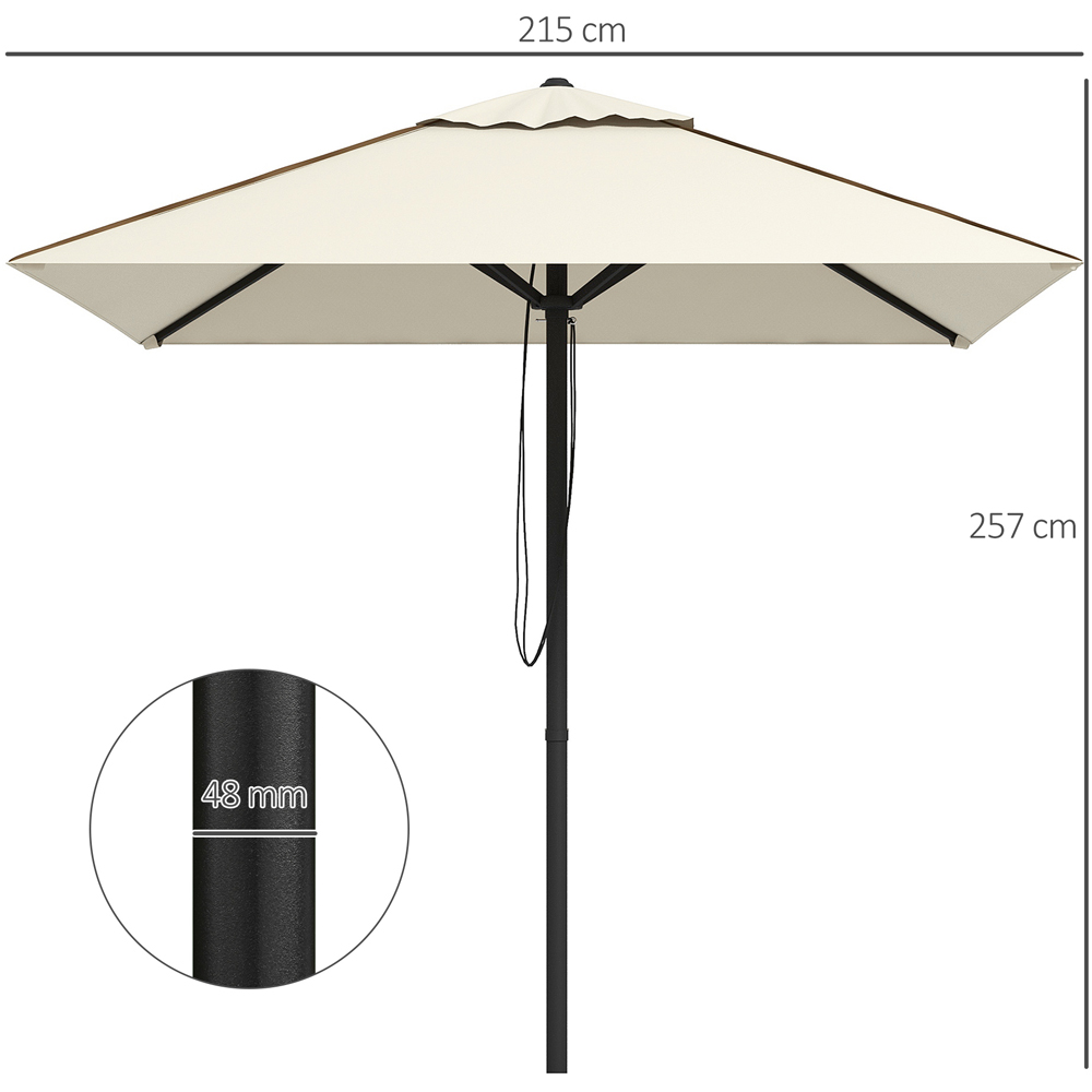 Outsunny Beige Patio Parasol 2.2m Image 7