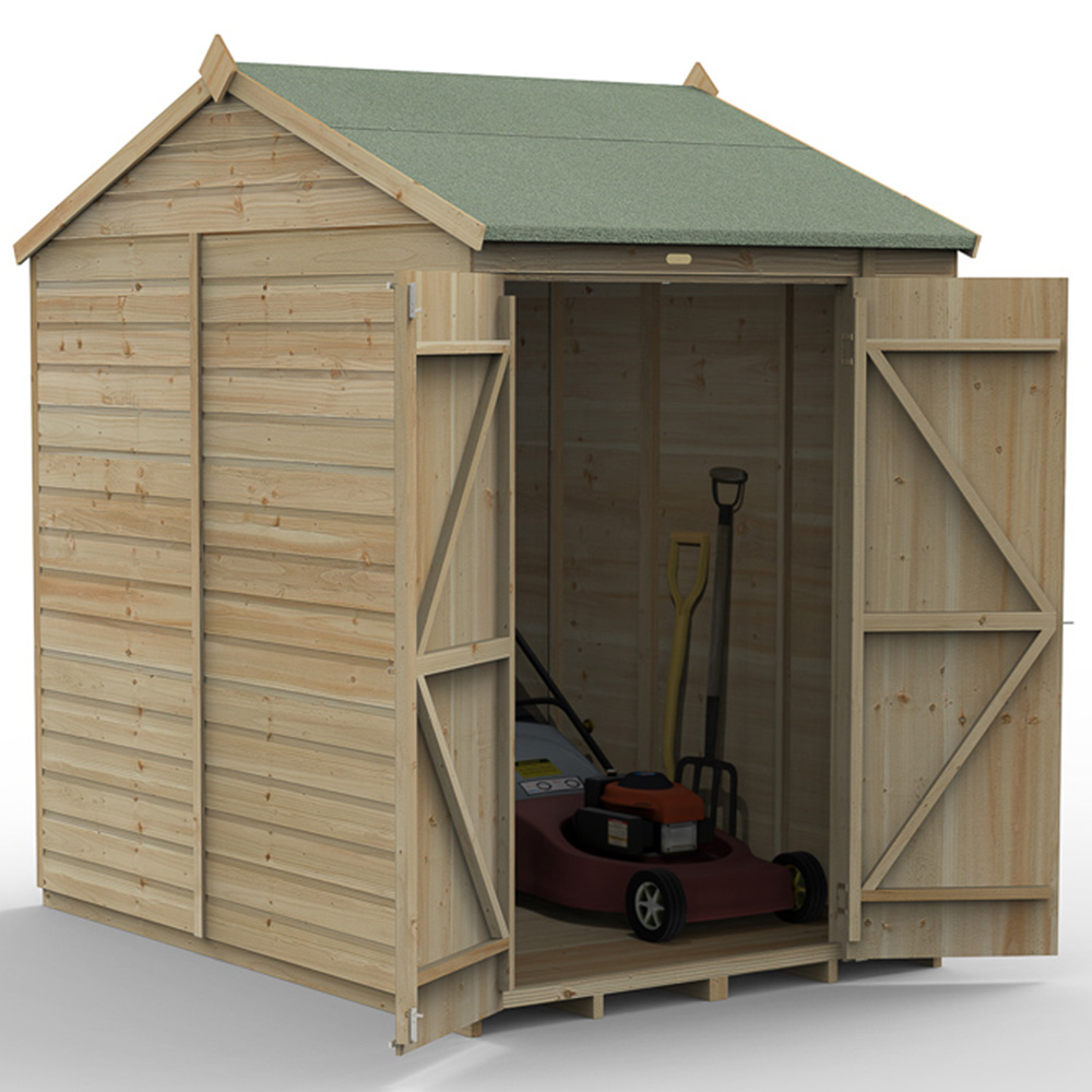 Forest Garden Beckwood 5 x 7ft Double Door Shiplap Reverse Apex Shed Image 3