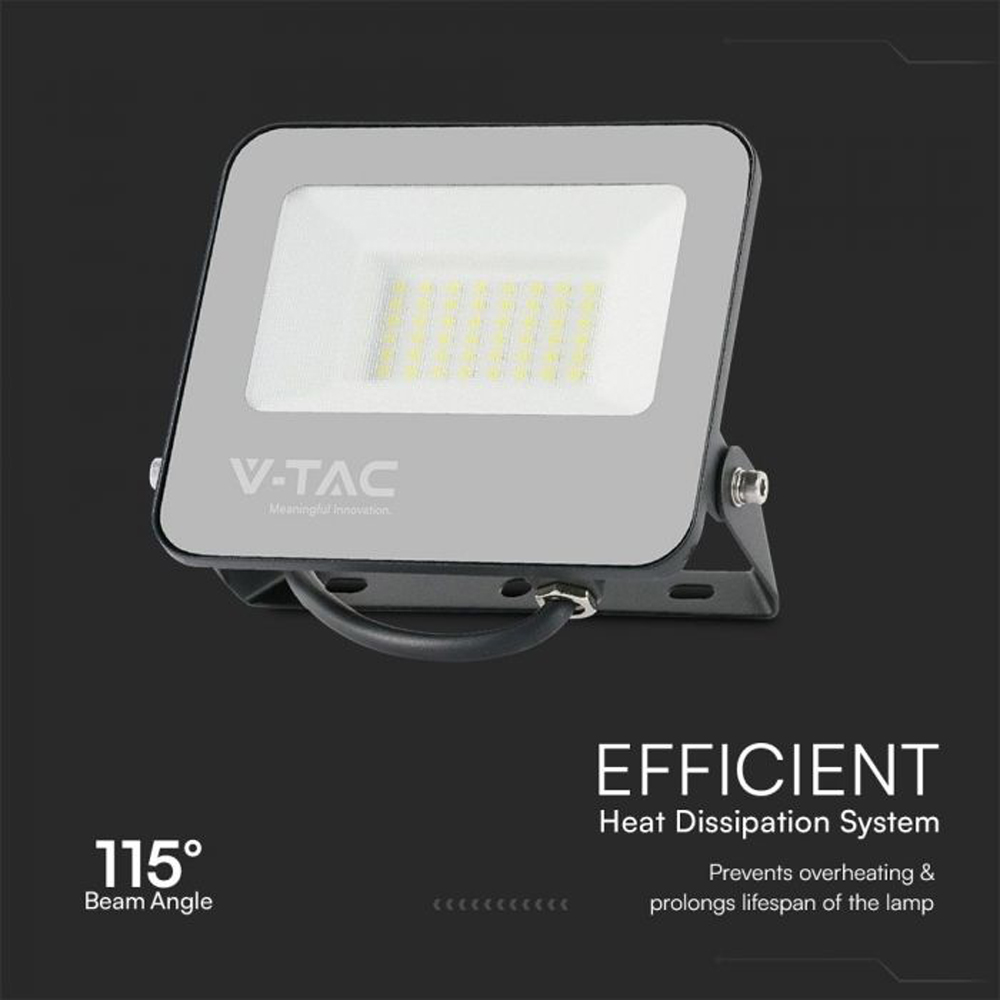 V-TAC 50W Grey Frosted Glass RGB LED Floodlight with Remote Control Image 5