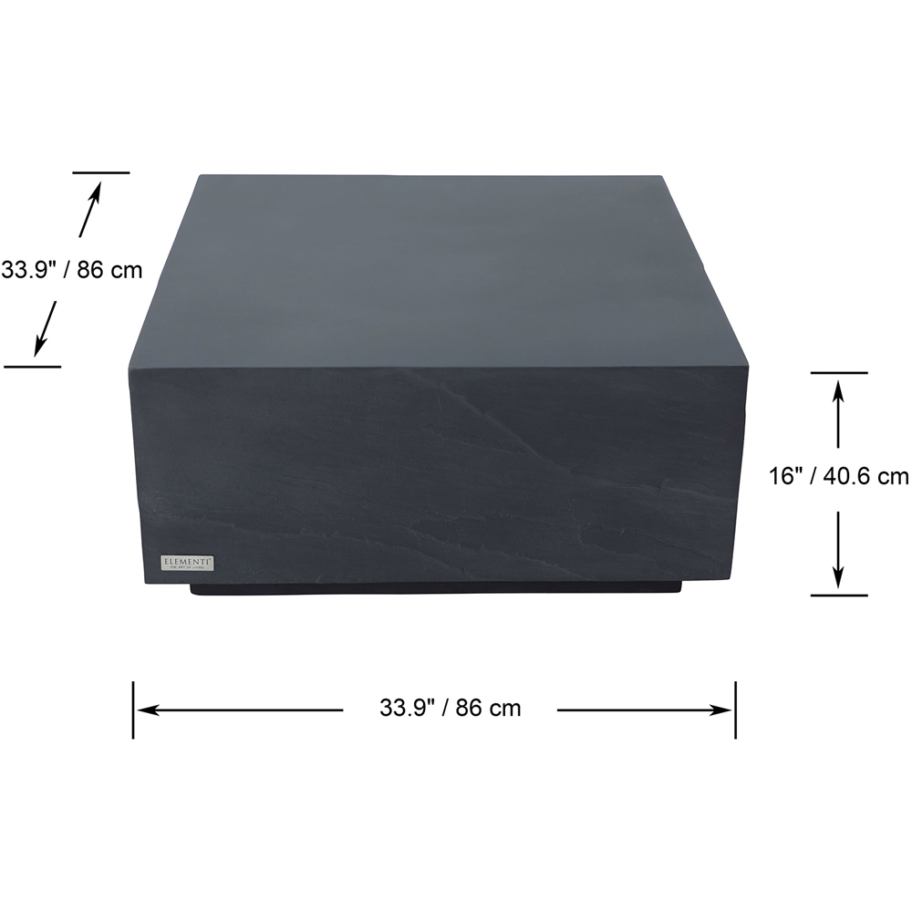 Elementi Colorado Slate Black GRC Medium Coffee Table Image 7