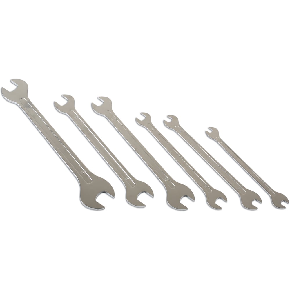 Laser 6 Piece 6-17mm Ultra Thin Open Ended Spanner Set Image 3