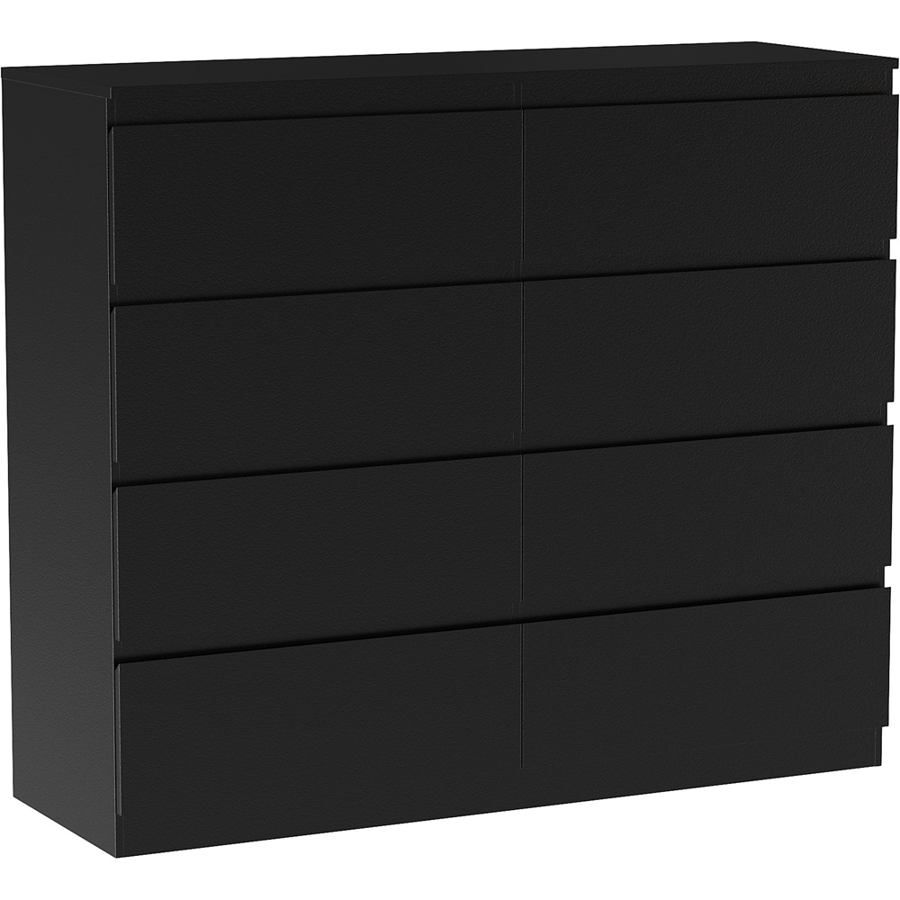 Vida Designs Denver 8 Drawer Black Chest of Drawers Image 2