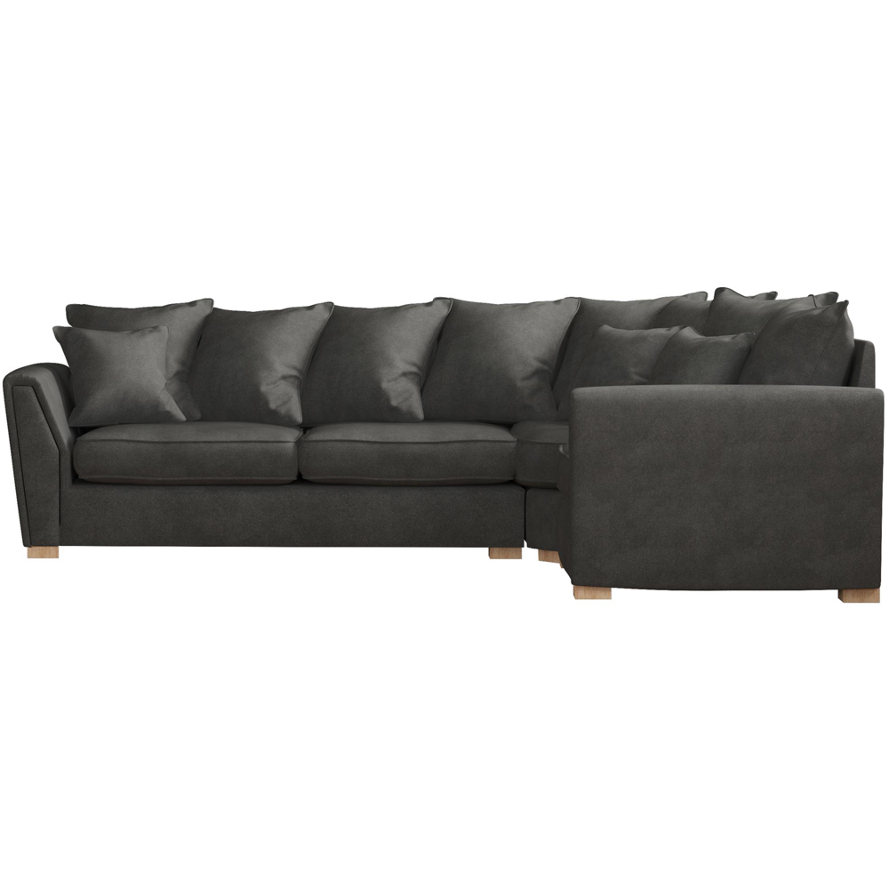 Wendleberry 3 Seater Steel Plush Velvet Scatter Back Right Hand Corner Sofa Image 3