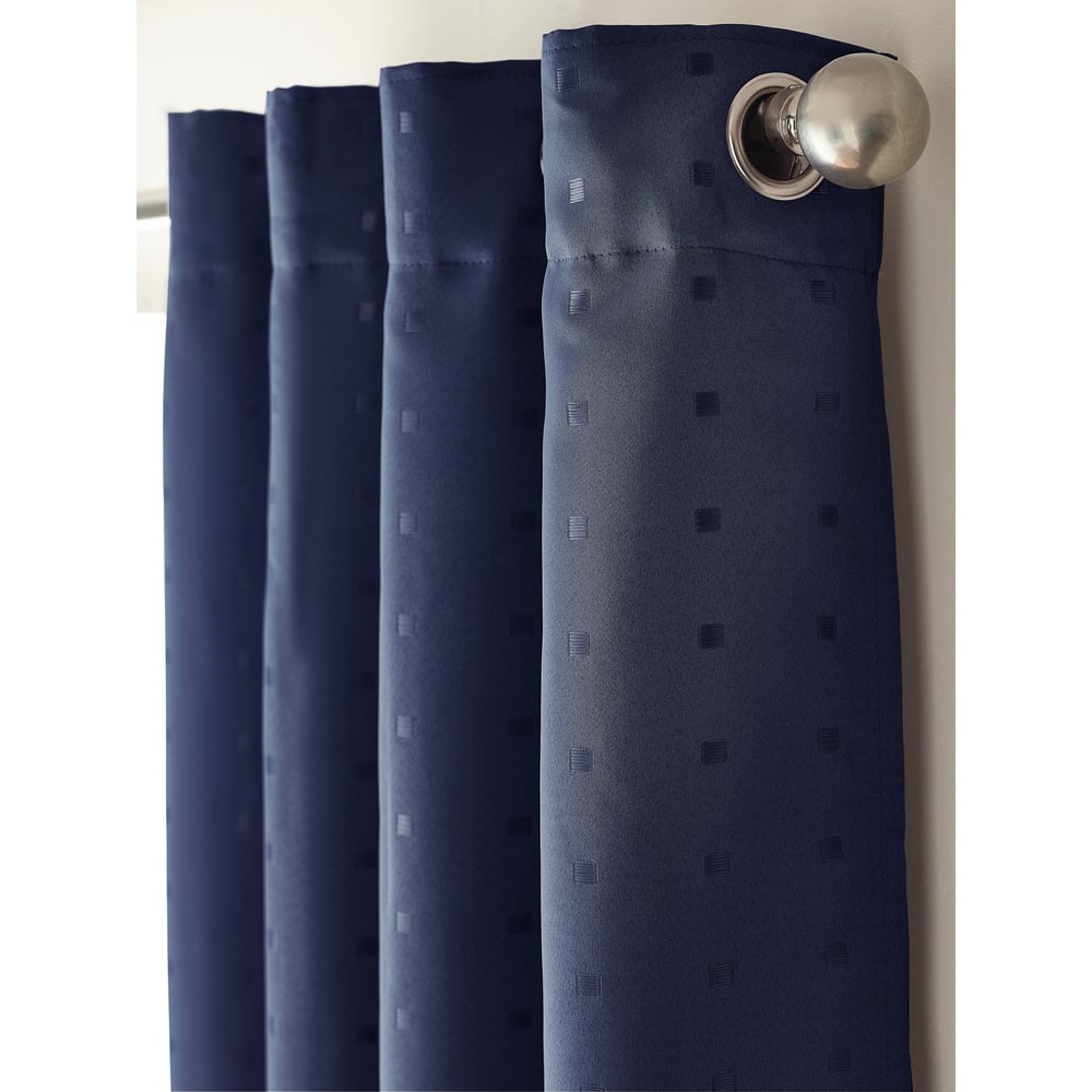 Alan Symonds Madison Navy Ring Top Curtain 168 x 137cm Image 5