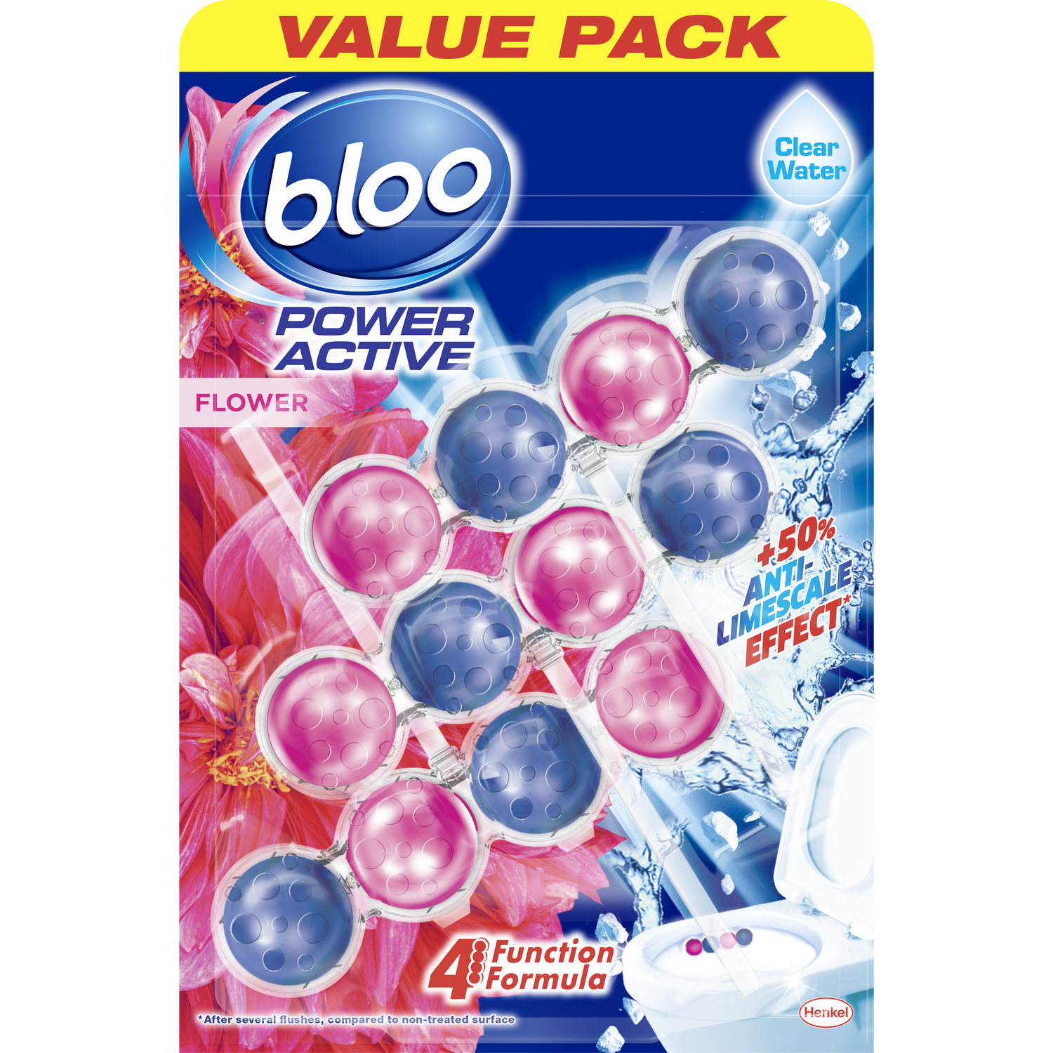 Pack of 3 Bloo Power Active Rim Block Flower Image