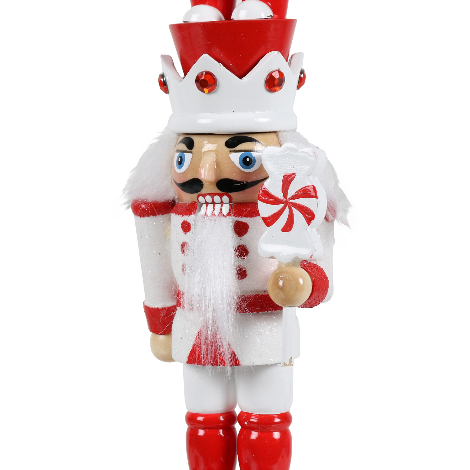 Stacked Candy Cane Nutcrackers - Red & White Image 6