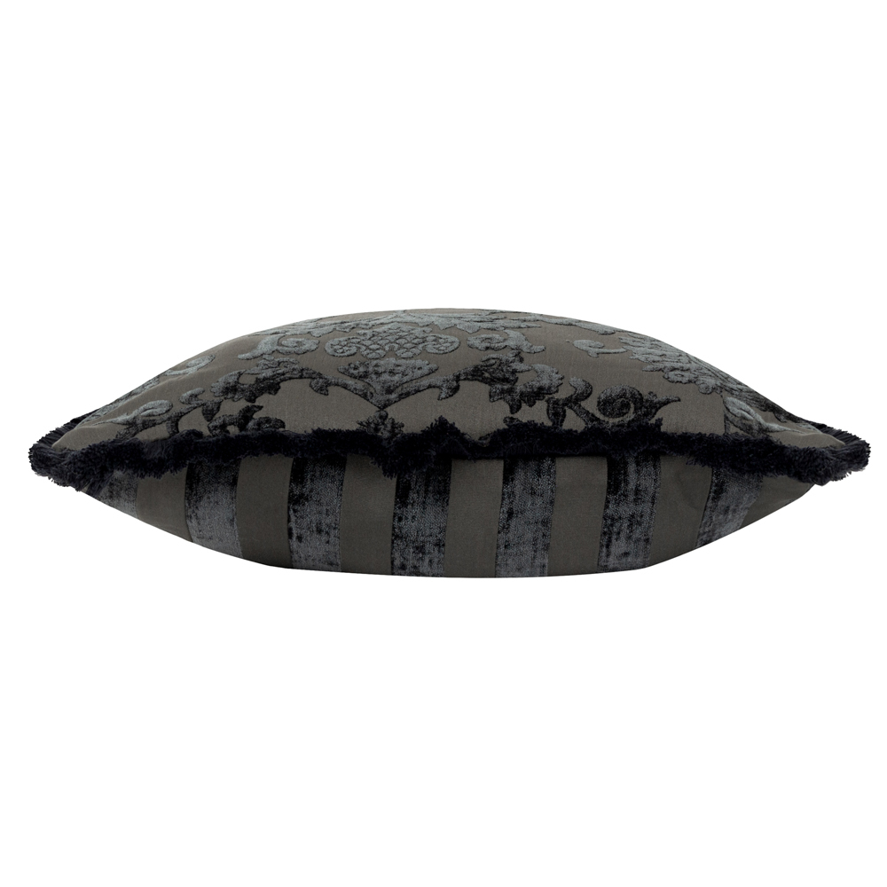 Paoletti Hanover Black Jacquard Cushion Image 3