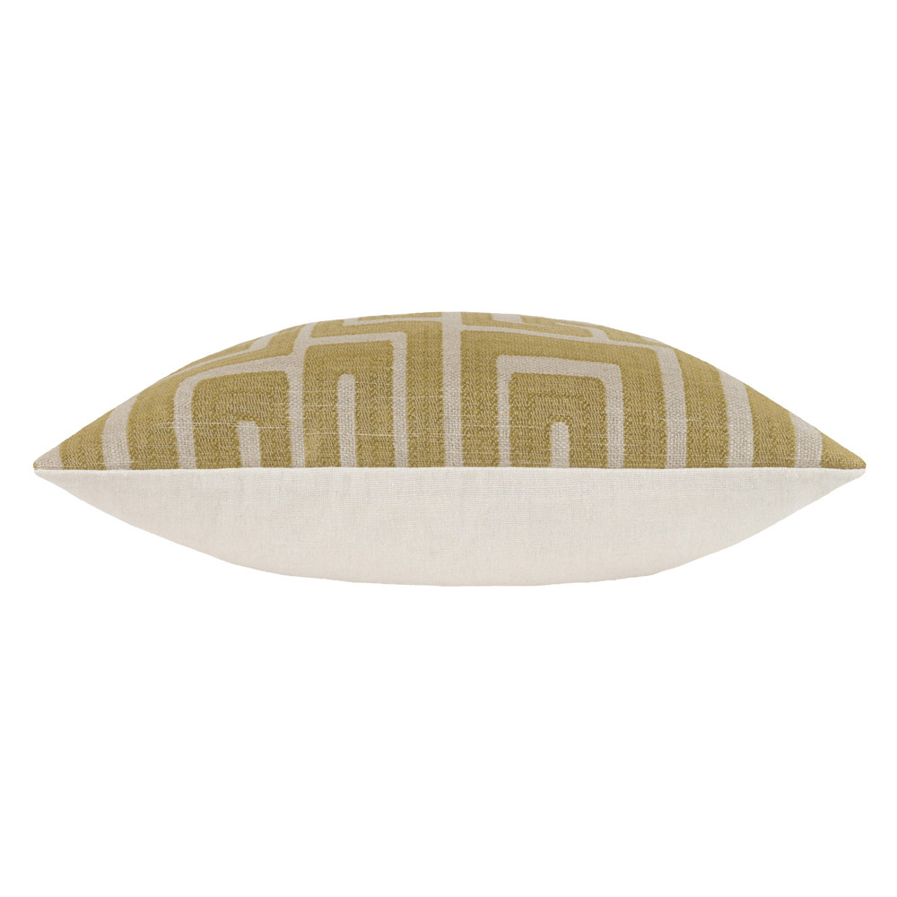 Hoem Lauder Olive Jacquard Cushion Image 3