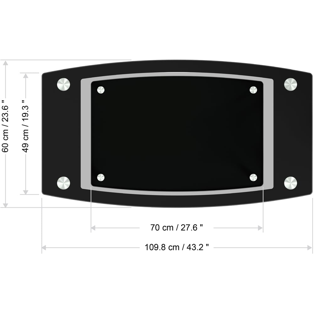 AVF Black Glass and Chrome Coffee Table Image 8