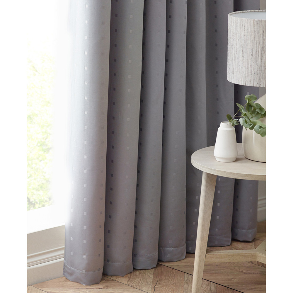 Alan Symonds Madison Silver Ring Top Curtain 168 x 137cm Image 3