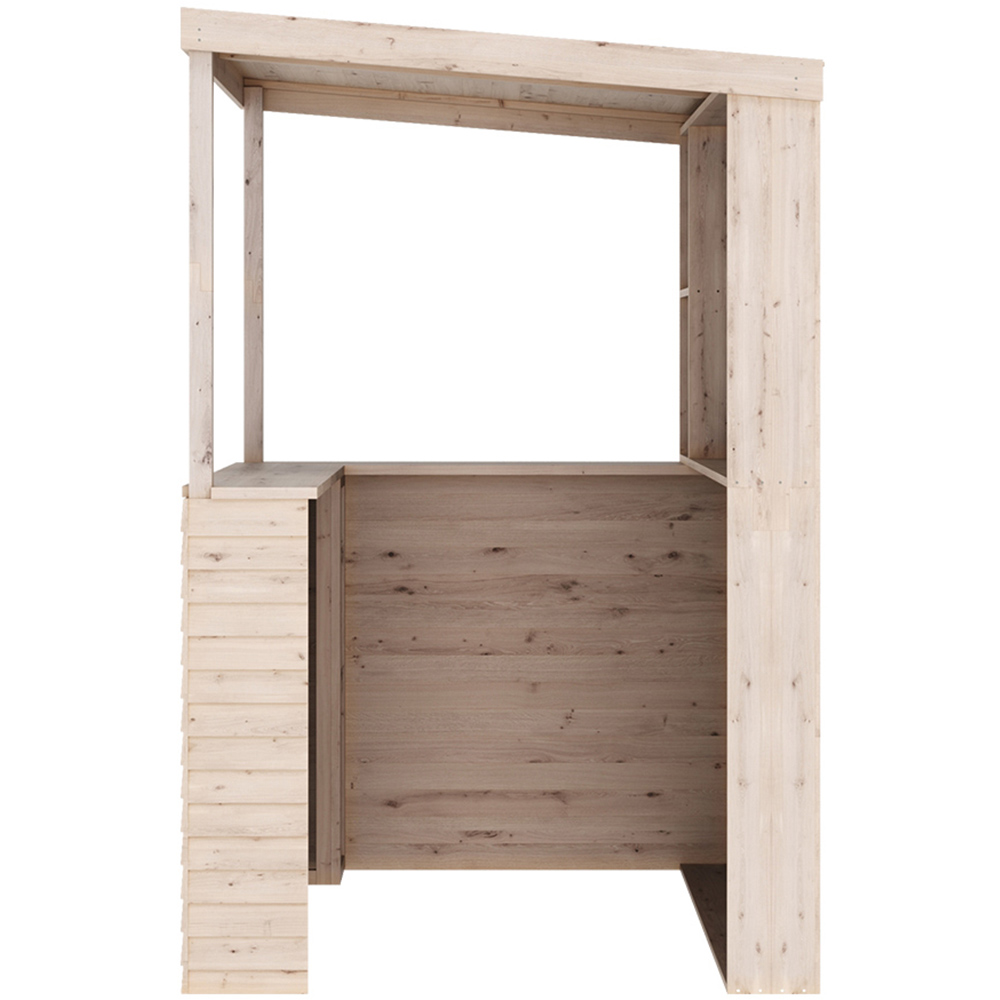 Living and Home 6.2 x 4.6ft Retro Wood Garden Natural Bar Image 3