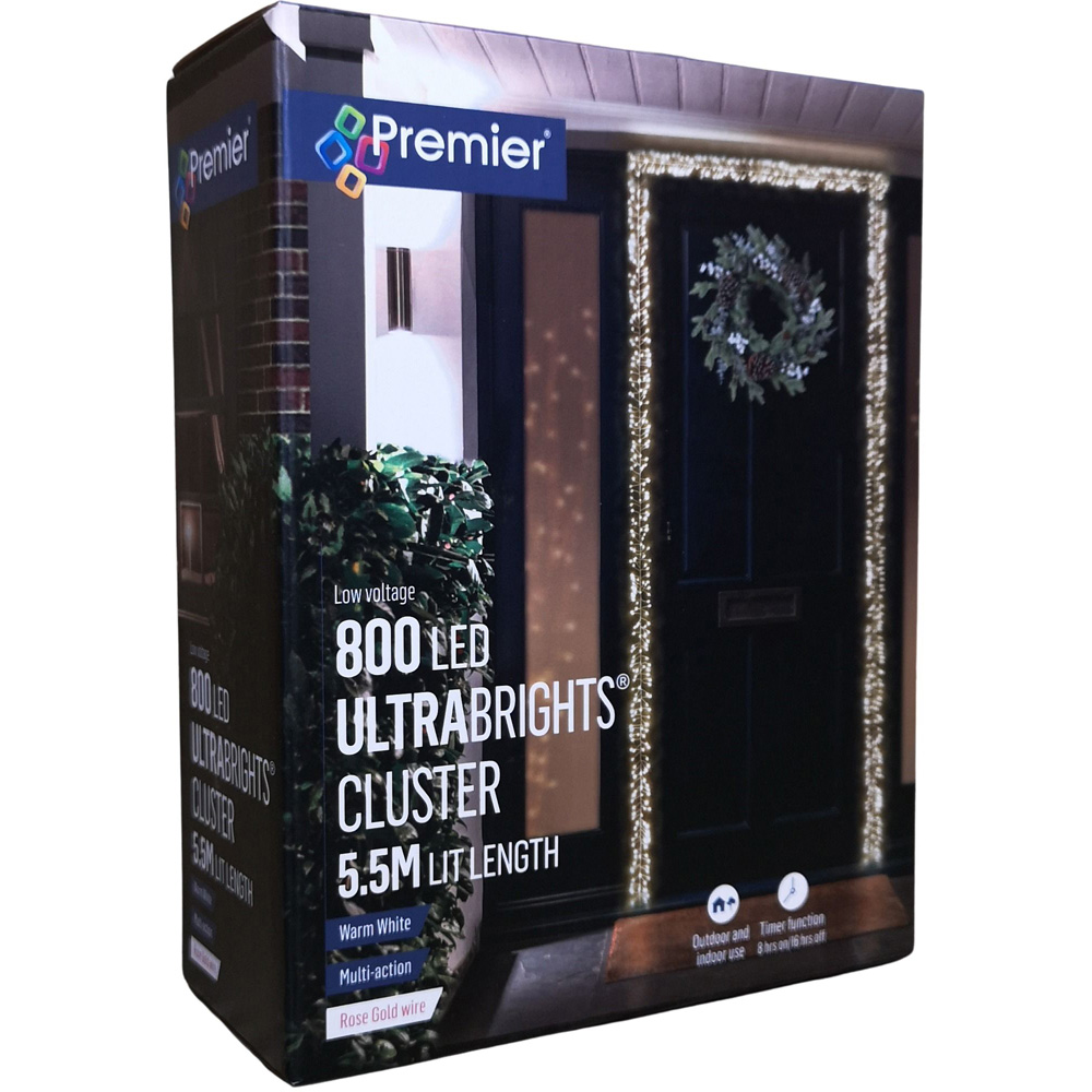 Premier UltraBrights 800 Warm White LED Multi-Function Rose Gold Cluster Light 5.5m Image 4