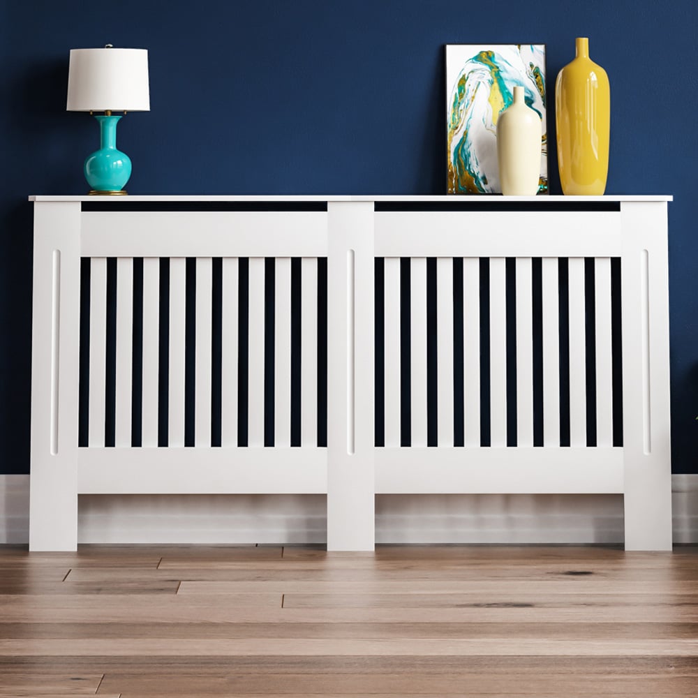 Vida Designs Chelsea White Radiator Cover Large Image 7