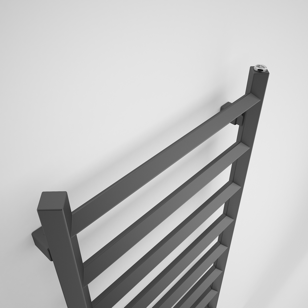 Terma Crystal 1364 BTU Modern Grey Electric Heated Towel Rail 1200 x 500mm Image 3