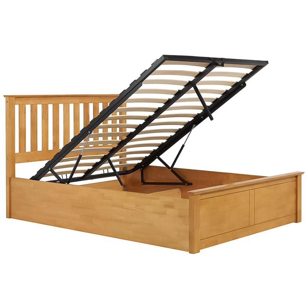 Phoenix Small Double Brown Ottoman Bed Image 3