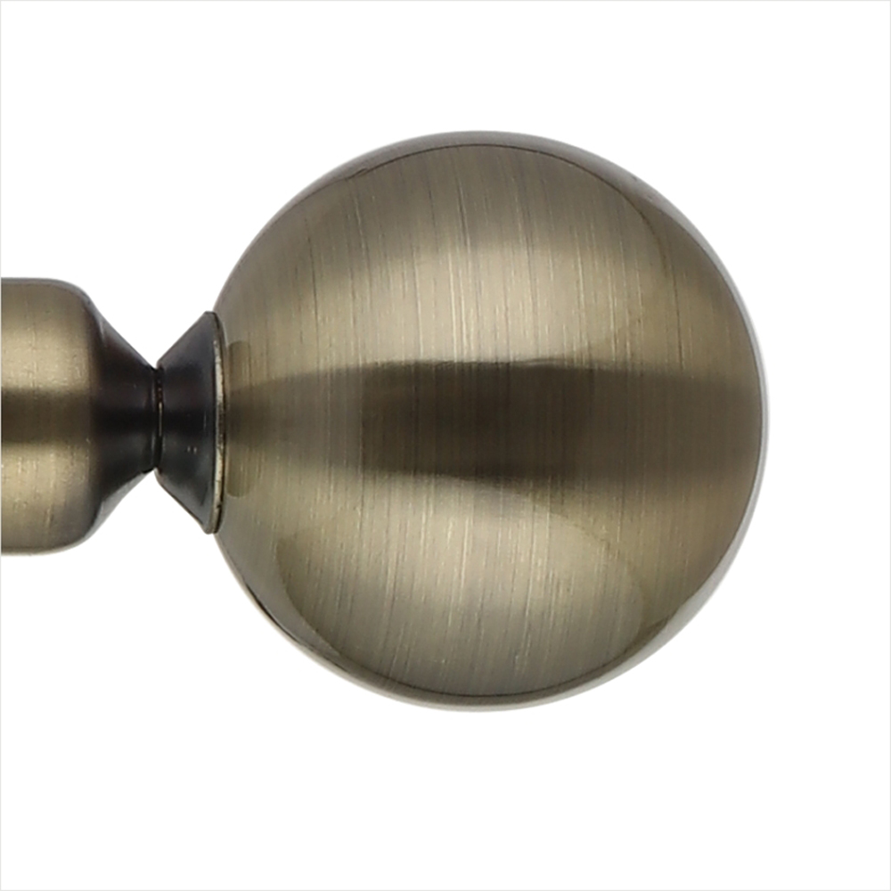 Home Treats 40 to 144cm Extendable Brass Metal Round Curtain Pole Image 3