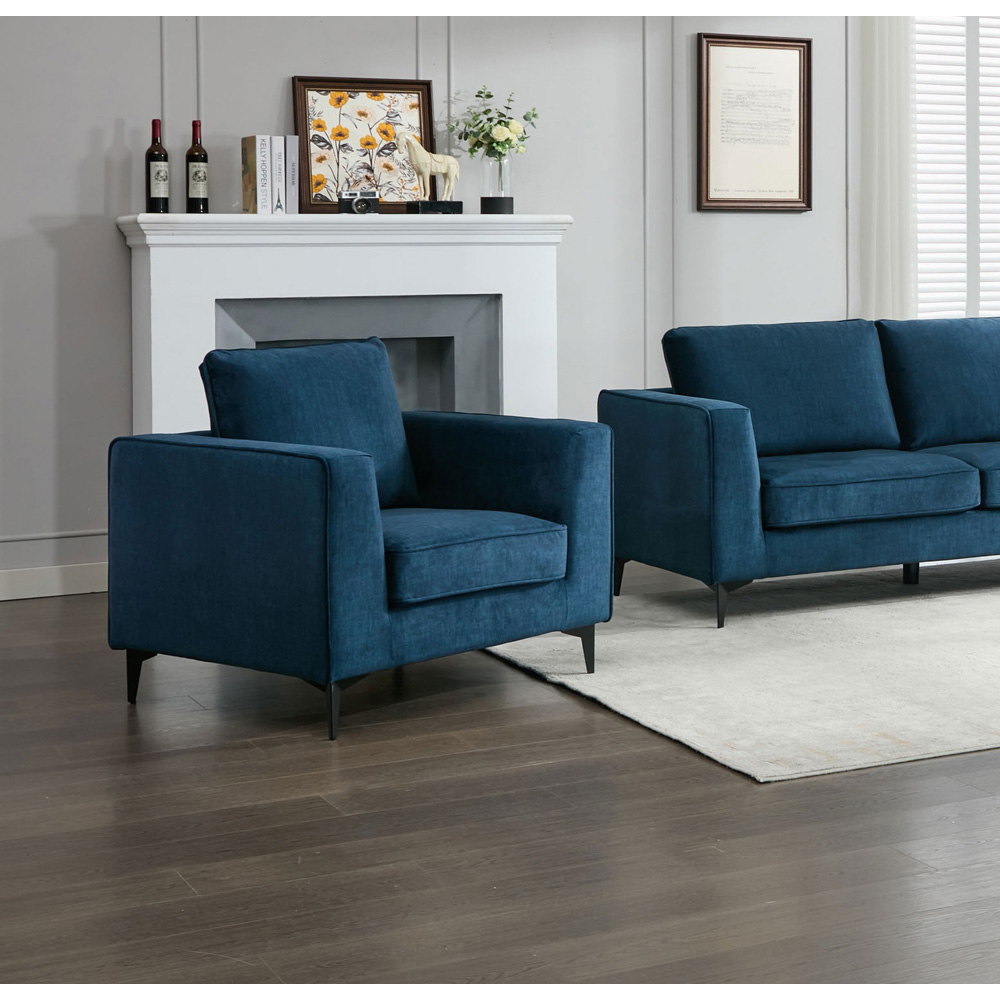 Brooklyn Ocean Blue Accent Chair Image 6