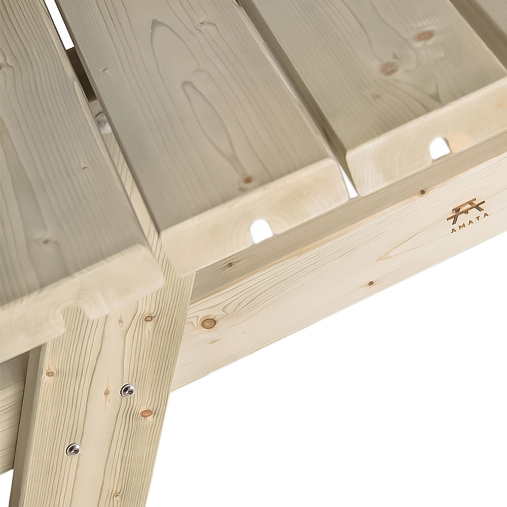 AMATA Ungurs 6 Seater Classic Picnic Table Green Image 4