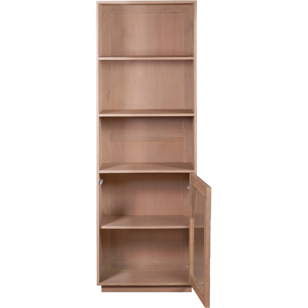 IH Design Jodhpur Single Door 3 Shelf Solid Wood Bookcase Image 4