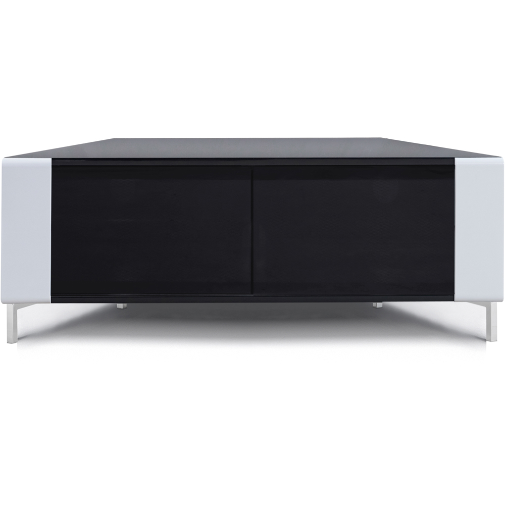 MDA Designs Corvus 2 Door Black and White TV Cabinet Image 2