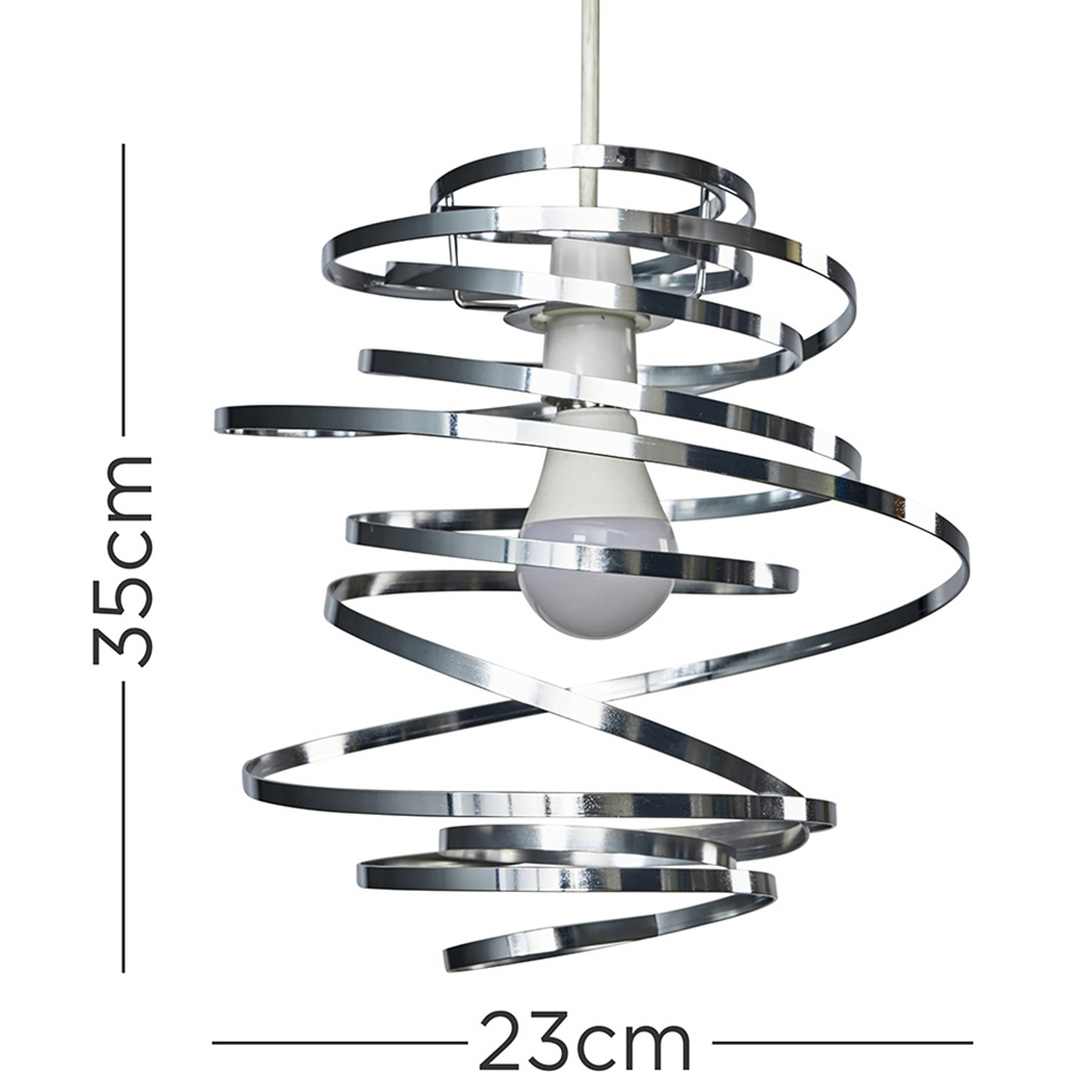 ValueLights Bensson Chrome Twisted Pendant Shade Image 7