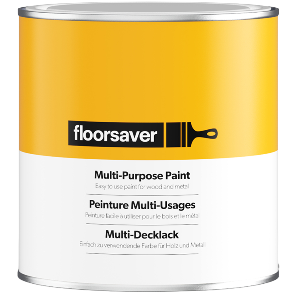 Floorsaver Wood and Metal Papyrus White Satin Multipurpose Paint 1L Image 2