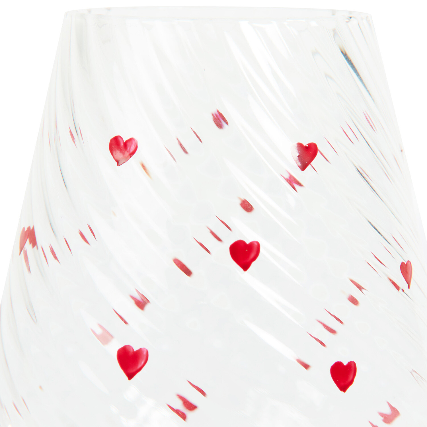 Mini Hearts Tumbler - Clear and Red Image 2