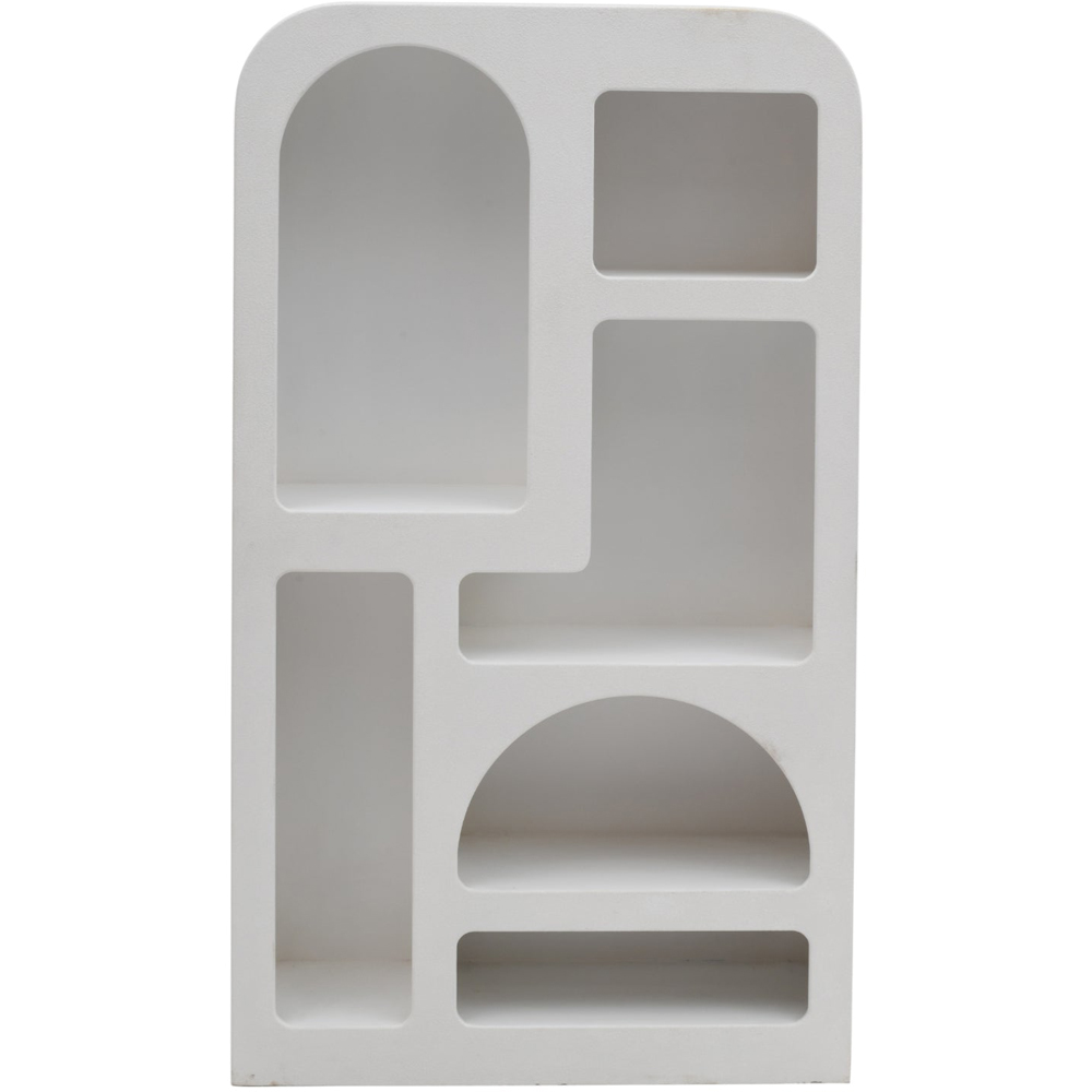 IH Design Udaipur 6 Shelf White Tall Bookcase Image 2