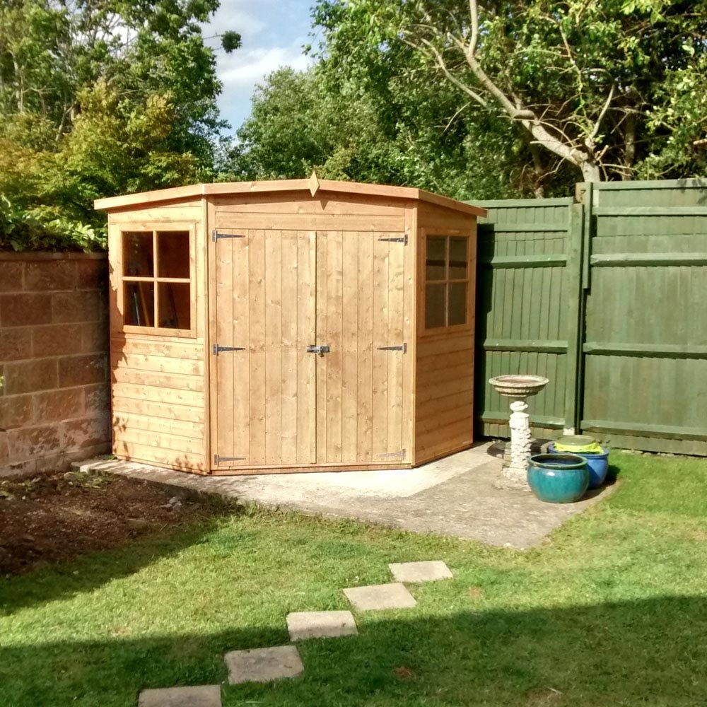Shire 10 x 10ft Double Door Shiplap Corner Shed Image 2