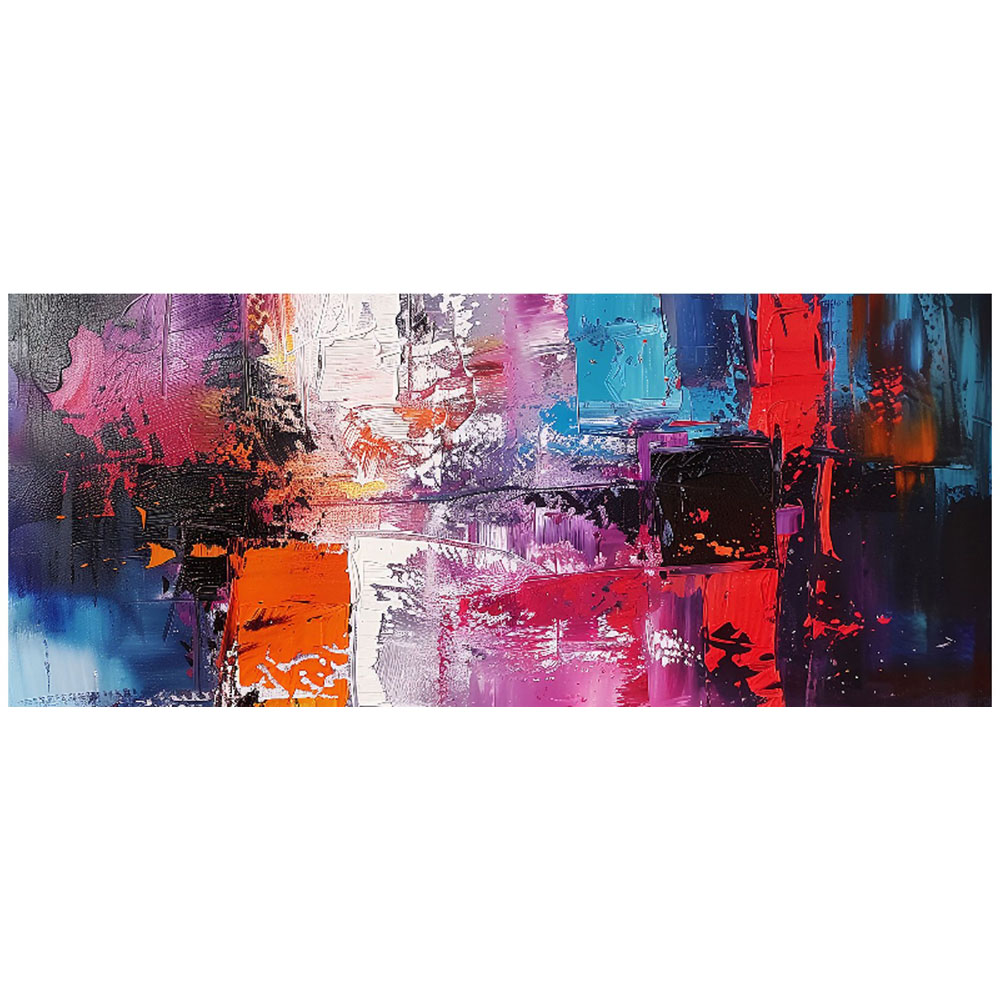 Warren Reed Designer Vibrant Metropolis a Palette of Emotions Glass Bathroom Splashback 25 x 60cm Image 2