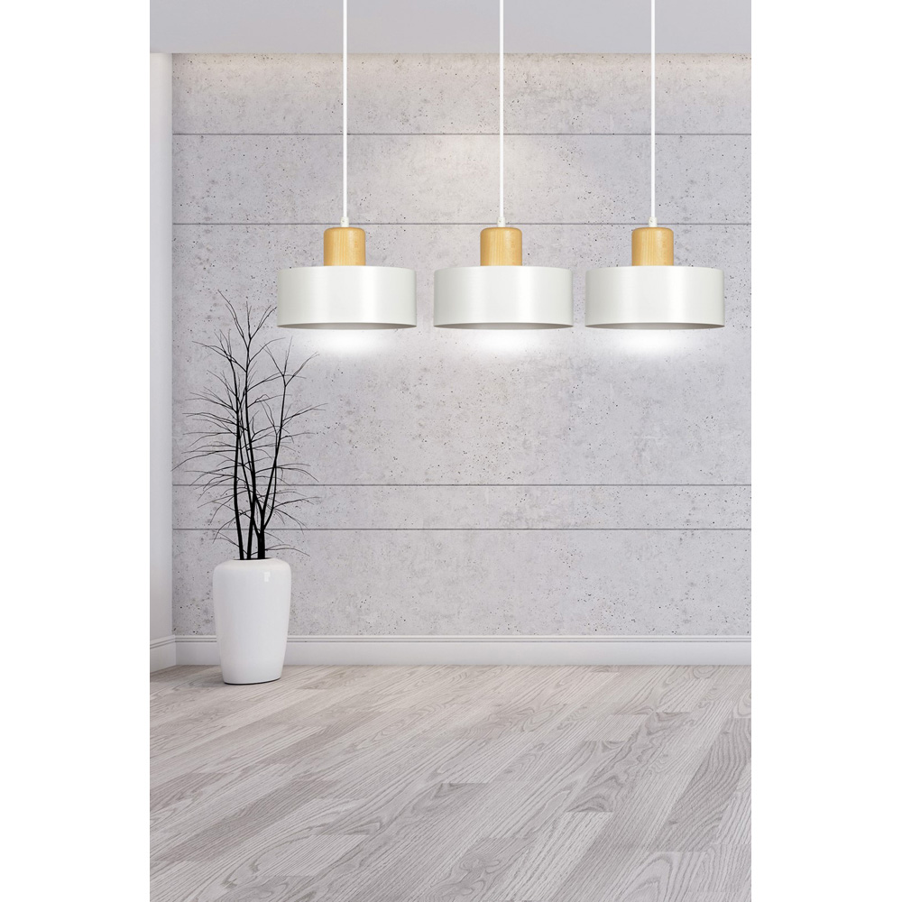 Emibig Torin 3 Light White Pendant Lamp Image 7