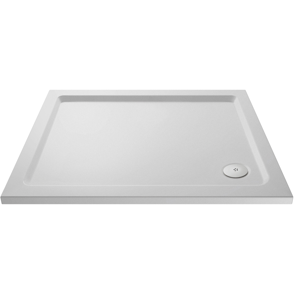 nuie White Slip Resistant Rectangular Shower Tray 1100 x 800mm Image 1